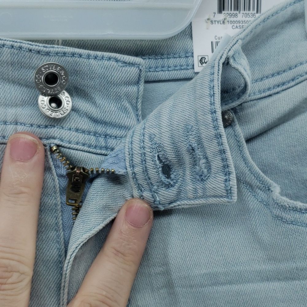 Style & Co Mid Rise Shorts Size 2 Casual Denim Summer (AM) - Picture 2 of 9